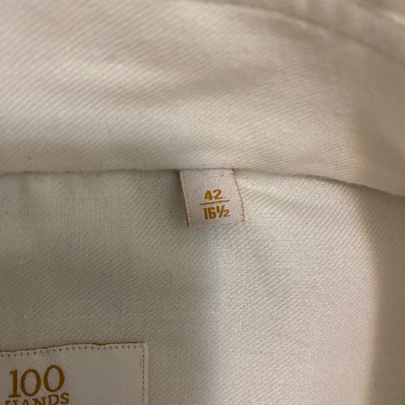 100 Hands Cashmere Cotton Shirt Size 42 / 16.5 NWT - Picture 3 of 9